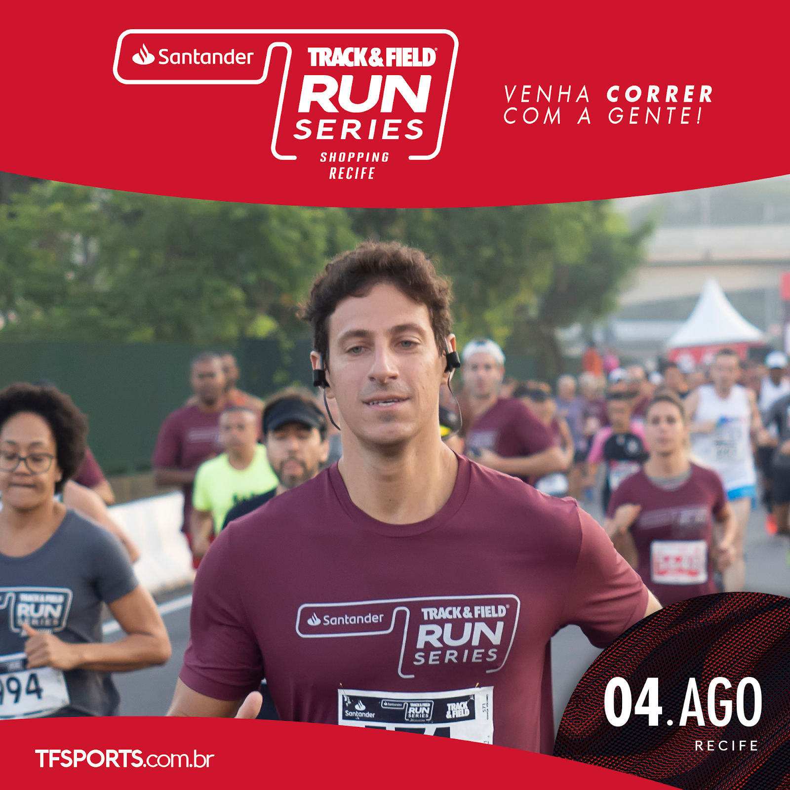 Inscrição com desconto para Santander Track&Field Run Series Shopping Recife