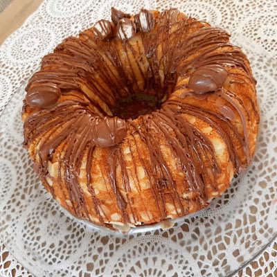 كيكة بالتفاح محكوك