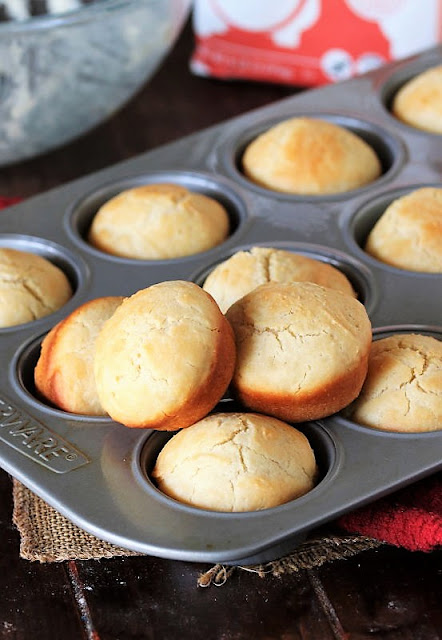 Muffin Pan of Overnight Spoon Rolls Image