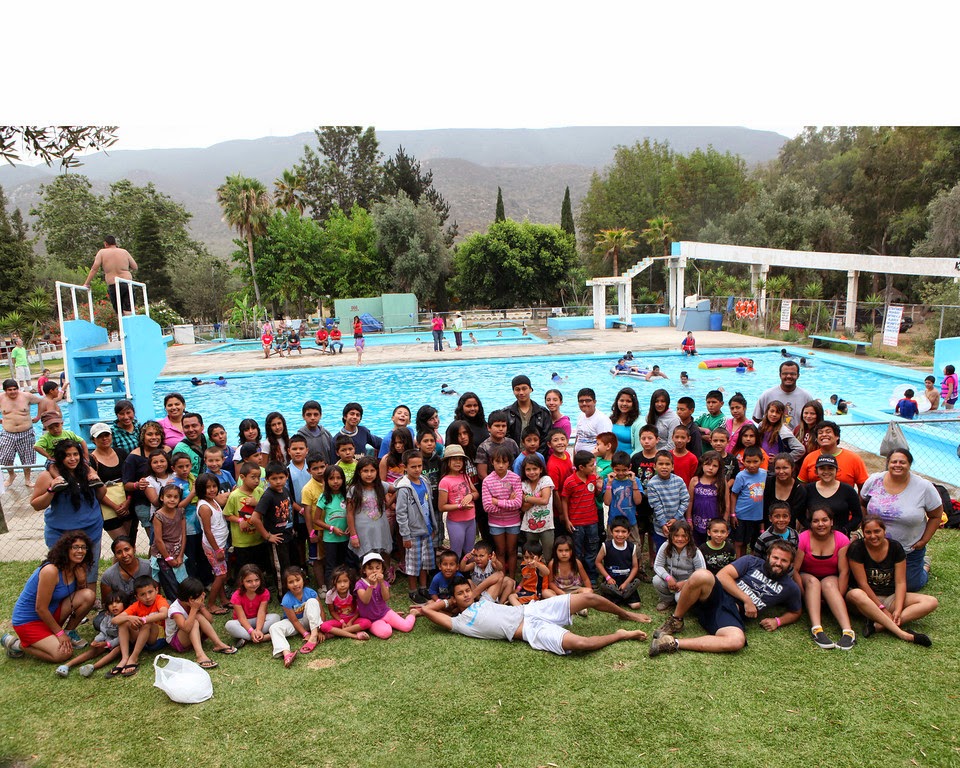 Summer Ministry and pool day at camp in Ensenada
