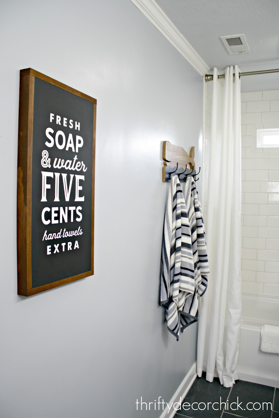 Bathroom fresh soap sign