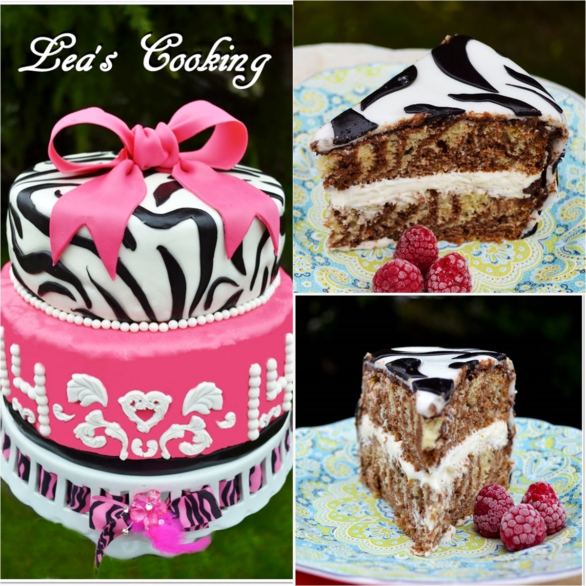 Lea's Cooking "How to Make Fondant Zebra Cake"