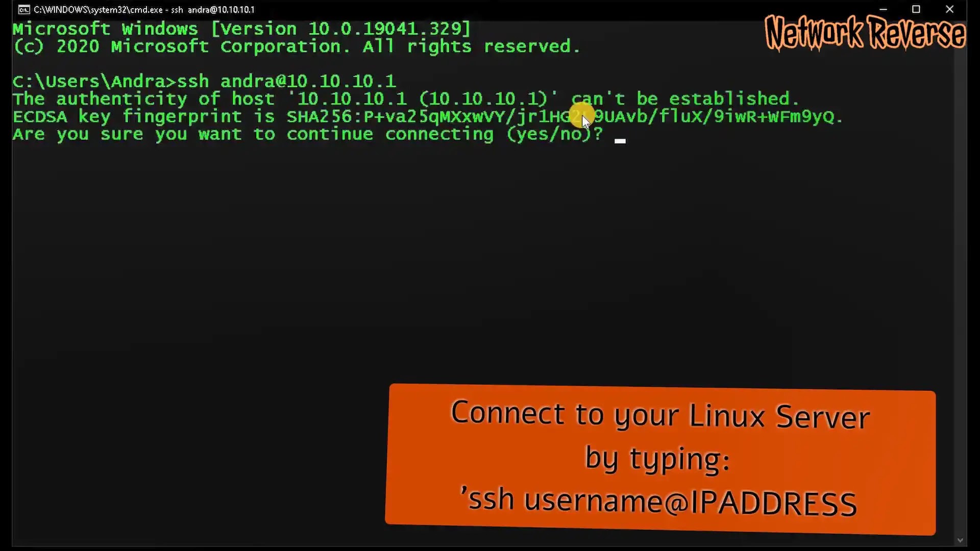 Ssh Client On Windows 10 Using The Command Prompt Ssh From Windows To