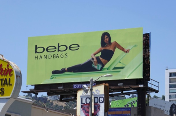 Bebe Handbags Spring 2019 billboard Bebe Handbags Spring 2019 billboard