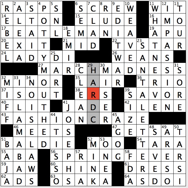 hearty swallow crossword clue