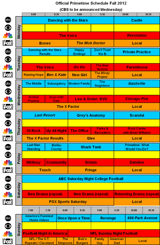 THE SKED The Fall Schedule So Far Showbuzz Daily the-sked-the-fall-schedule-so-far-showbuzz-daily