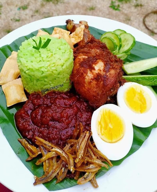 Resepi Nasi Lemak Pandan. Tips Sambal Sedap Dan Tahan Lama. Nasinya Pun