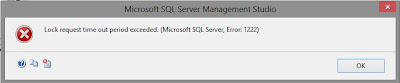 lock request time out period exceeded lock request time out period exceeded