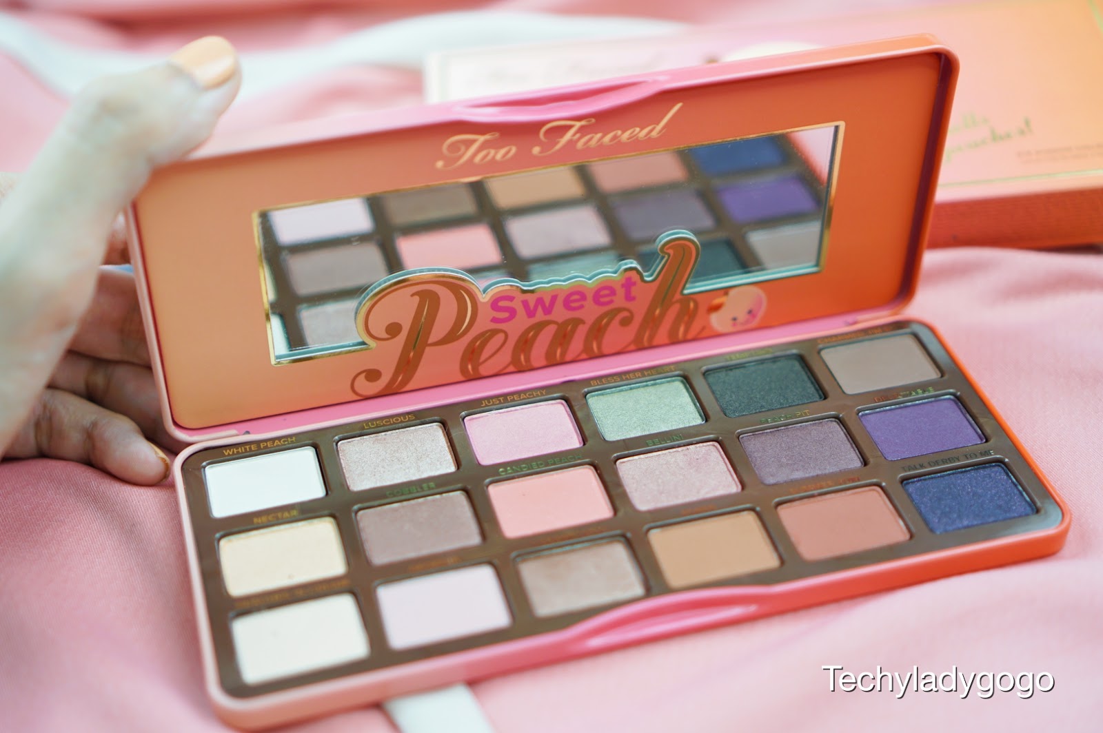 Too Faced Sweet Peach Palette ร ว วพาเลทอายแชโดว ส พ ชกล นหอมหวาน