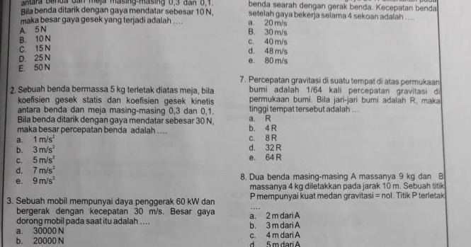 SOAL-SOAL PAS FISIKA KELAS X SEMESTER 2 ( PART 1 ) - Media Belajar