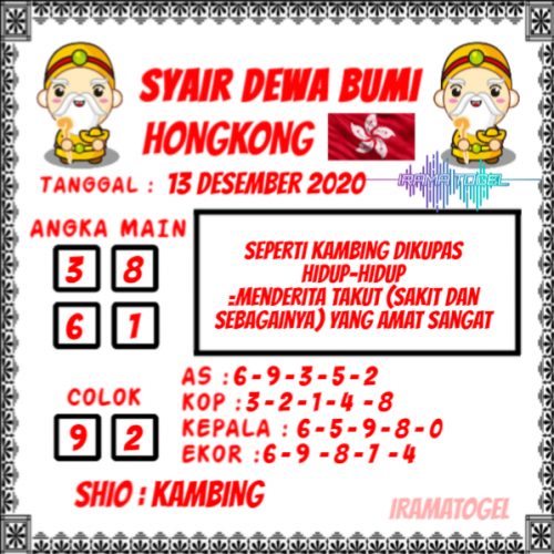 Syair Batik Hk Tgl 6 Desember 2020