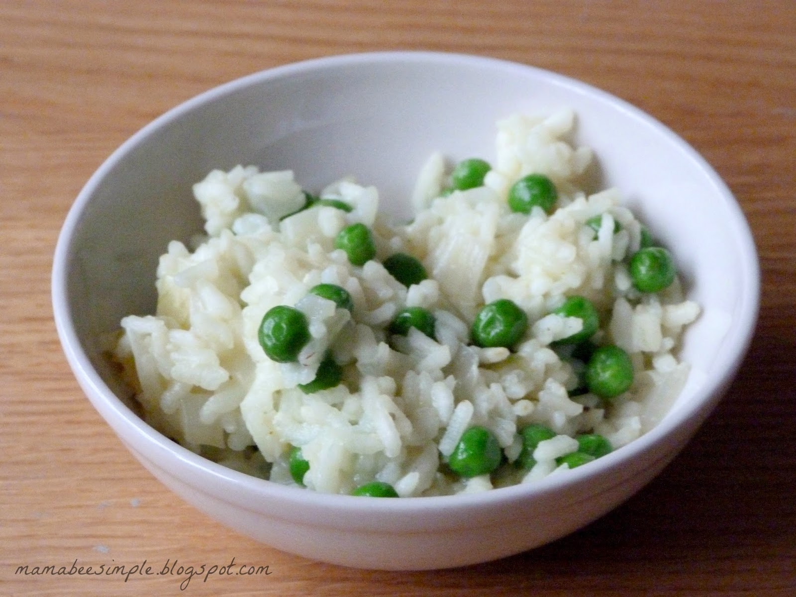 Mama Bee Simple Toddler's Pea Risotto