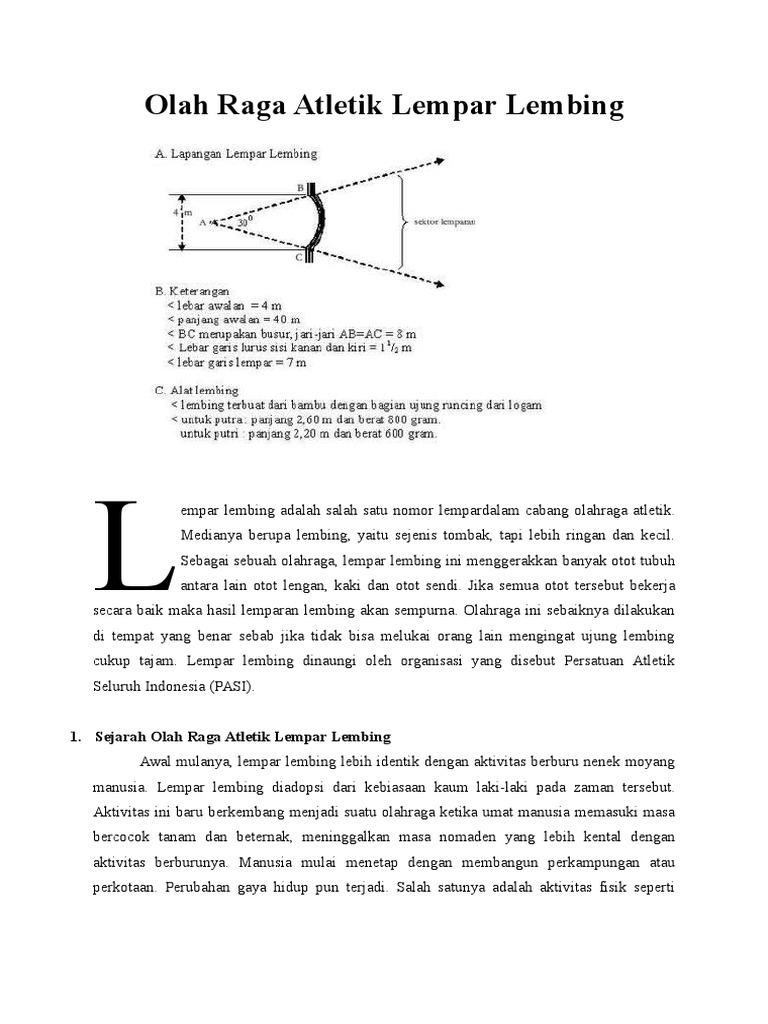 sejarah lempar lembing wood scribd indo