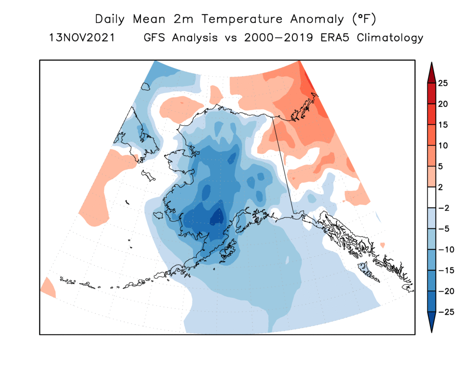 Deep Cold Alaska Weather & Climate November 2021