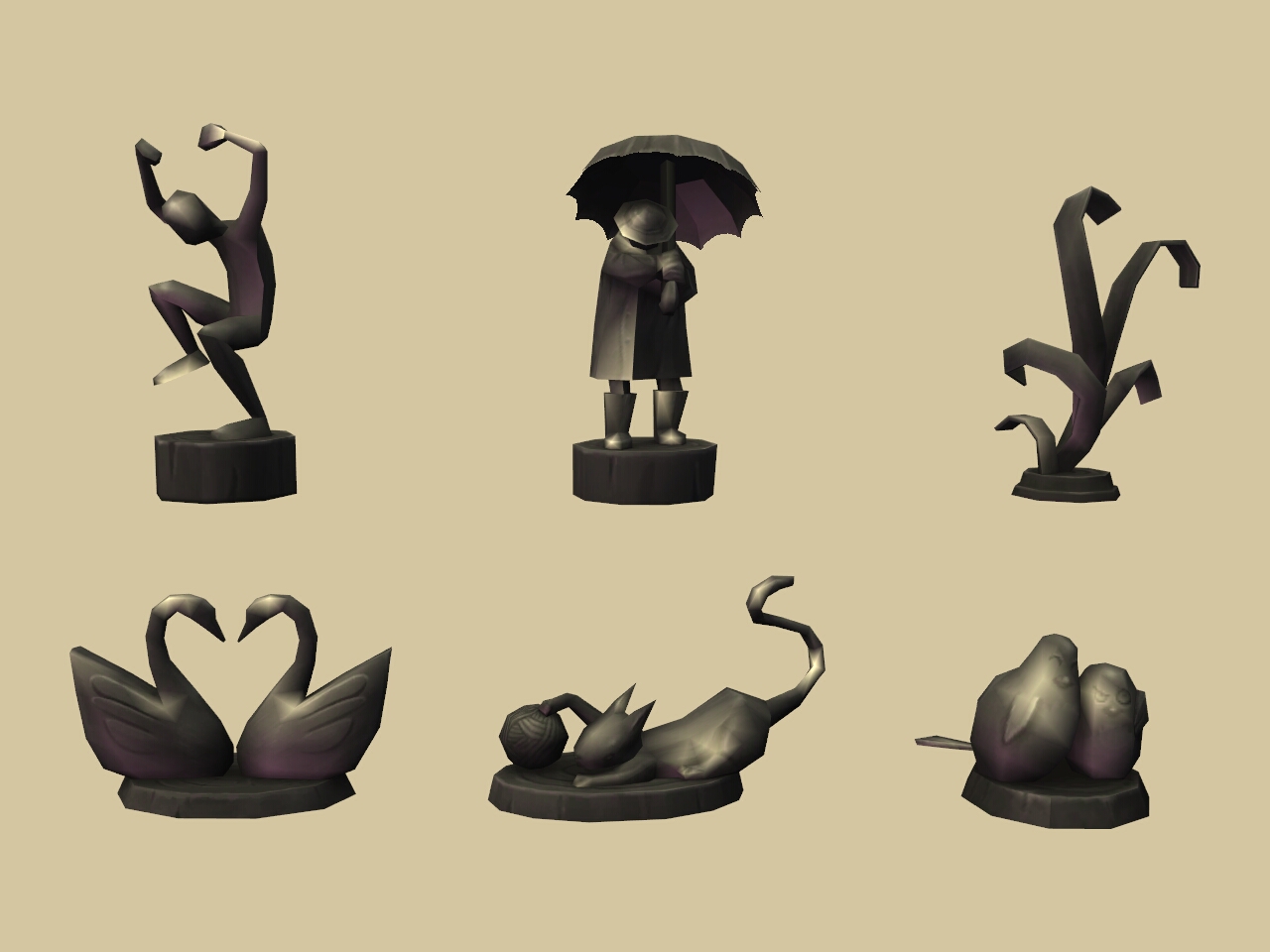 TheNinthWaveSims The Sims 2 TS4TS2 Mood Statues