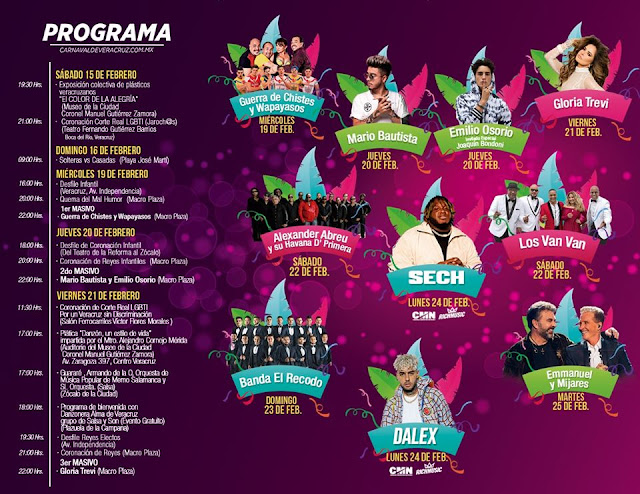 programa carnaval veracruz 2020