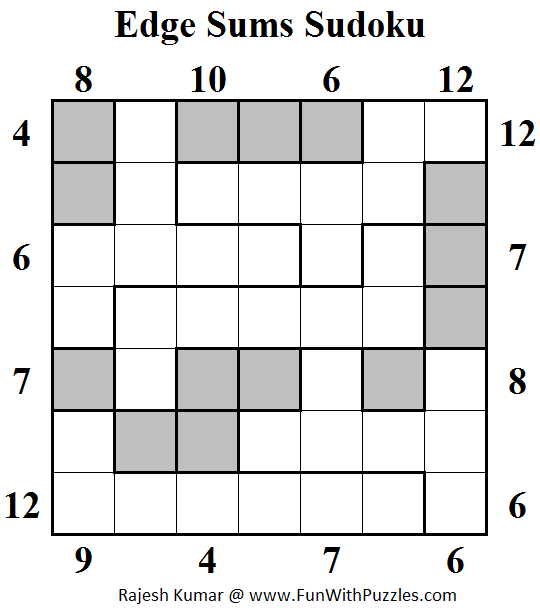 Edge Sums Sudoku  (Daily Sudoku League #147)