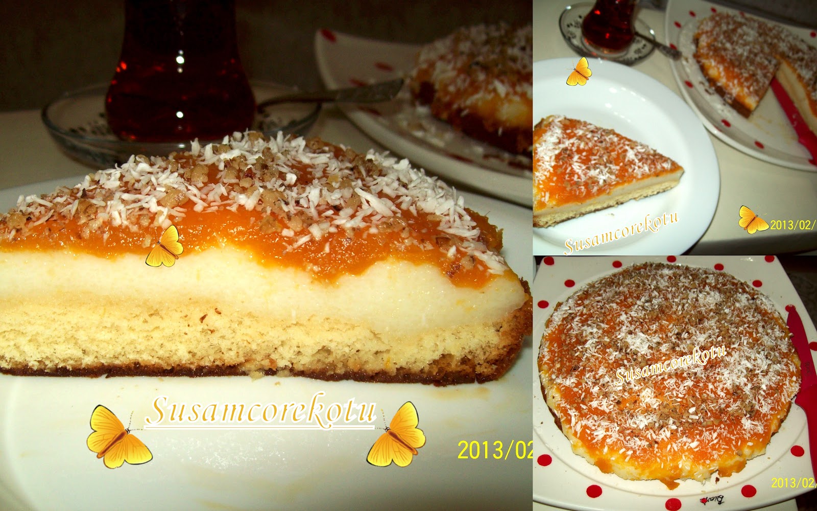 BALKABAĞI PÜRELİ,SÜTLÜ İRMİK TATLILI PASTA,KOLAY PASTA Susam Çörek