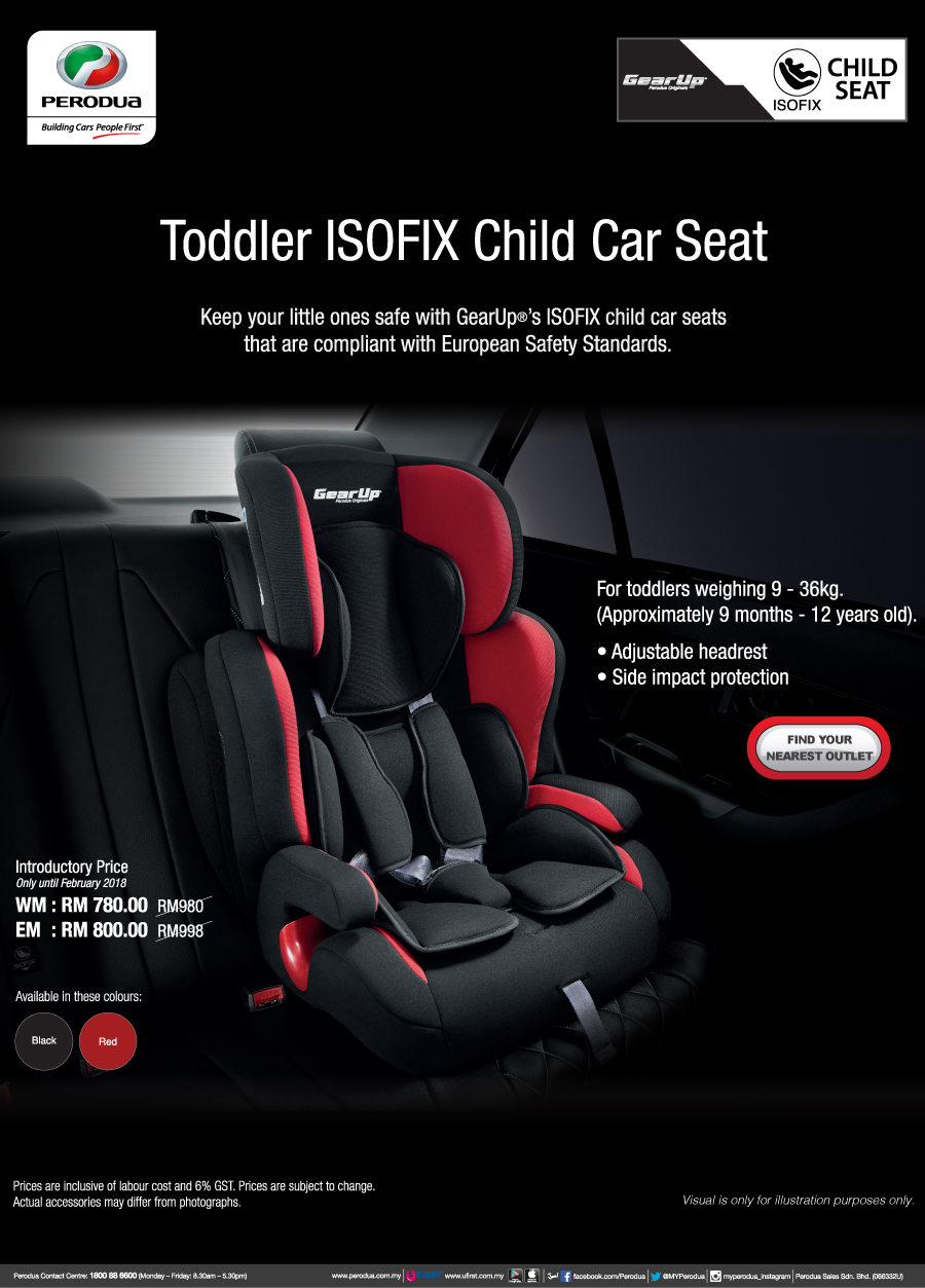 Perodua baby top car seat price