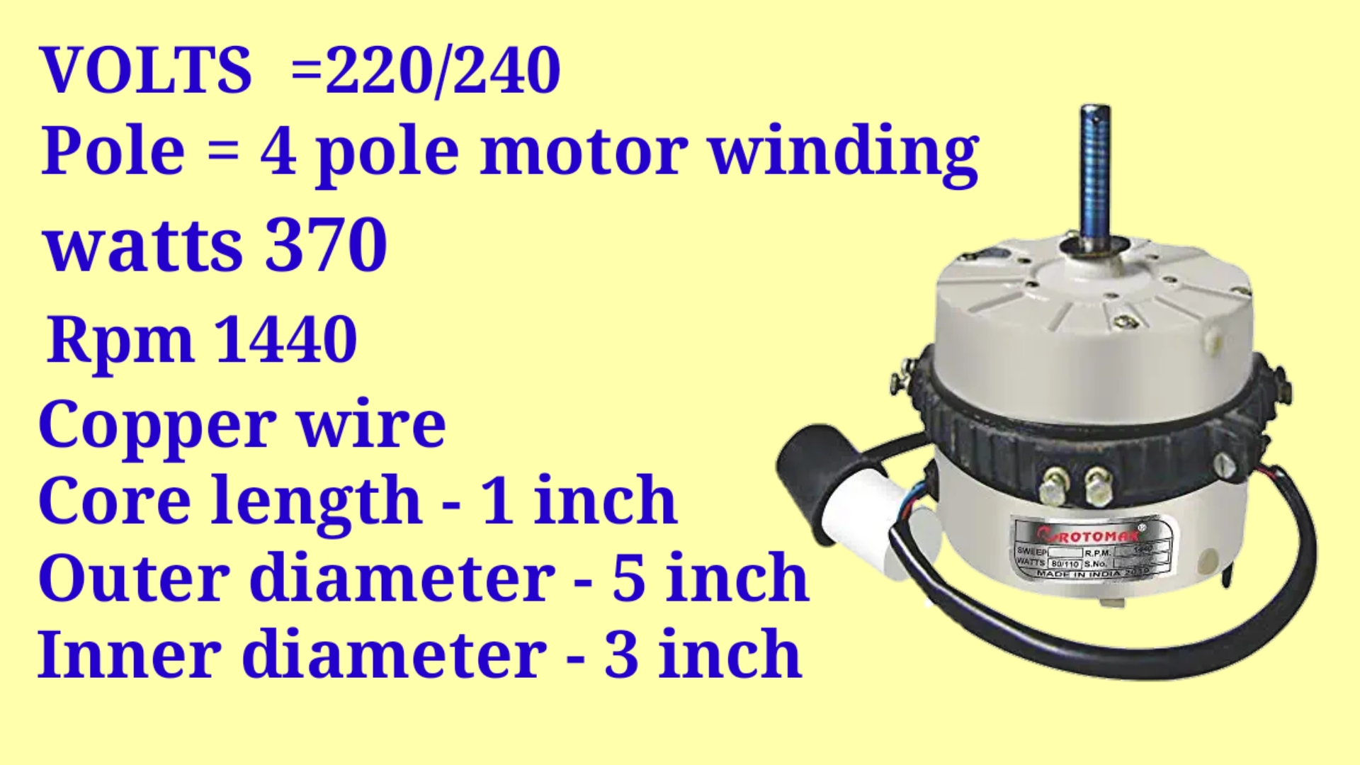 electrical cool point 24 slot cooler motor winding data & connections