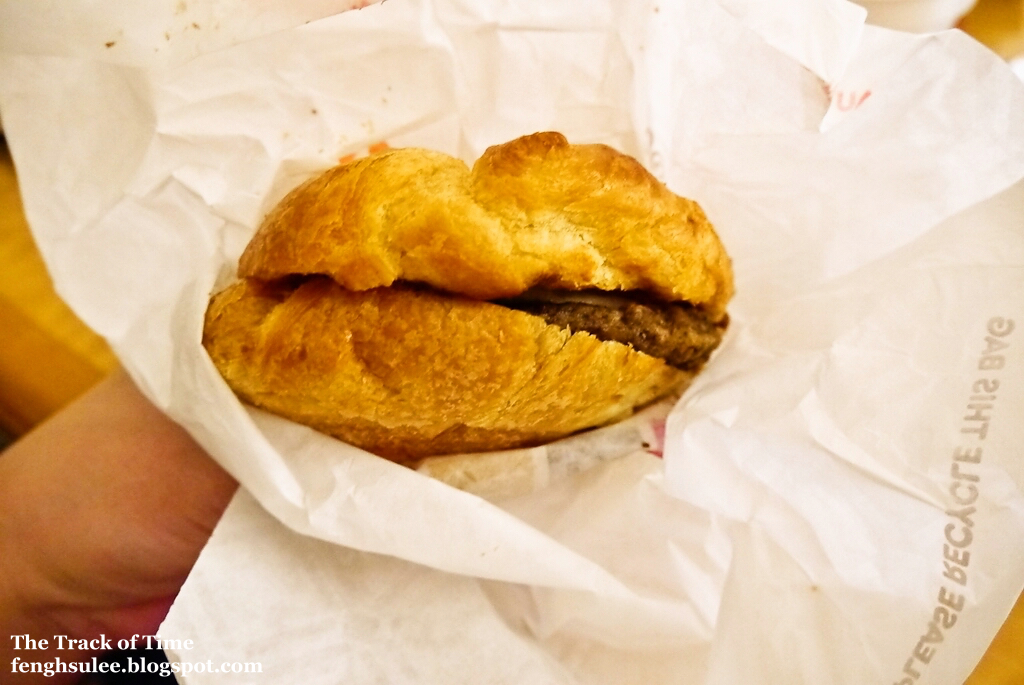 Dunkin' Donuts Sausage Egg and Cheese Croissant The Track of Time