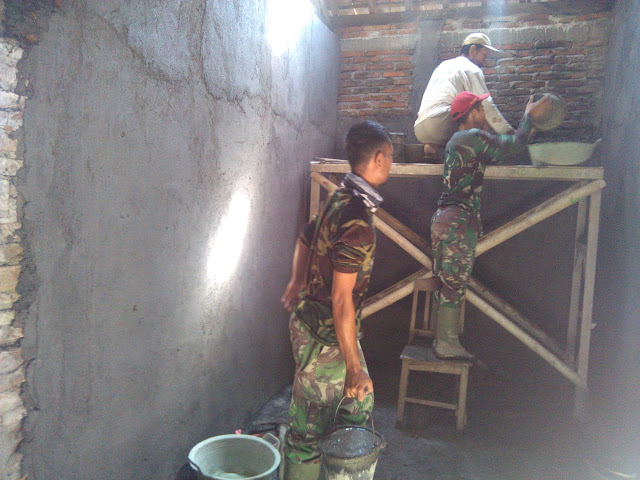 Betapa gembira hati Romlah, kini rumahnya direhap oleh Satgas TMMD Kodim Klaten