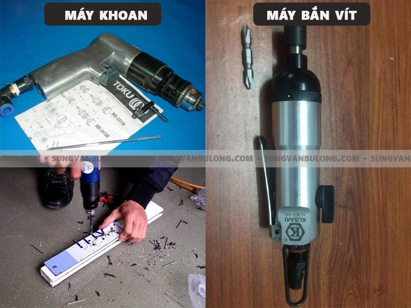 tính ứng dụng trong công việc của súng khoang và súng bắt vít súng bắt vít, súng bắt ốc, súng hơi bắt vít, súng bắt vít có dây