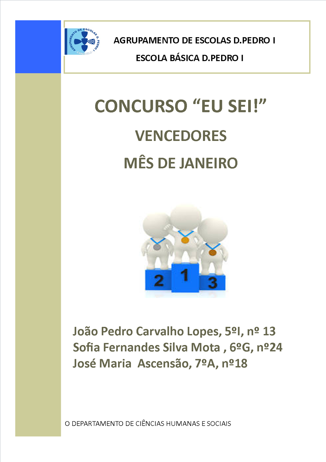 Concurso"Eu sei!" - Vencedores mês de janeiro