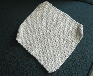 cotton crocheted washcloth