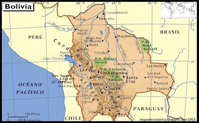 Mapa de la República de Bolivia