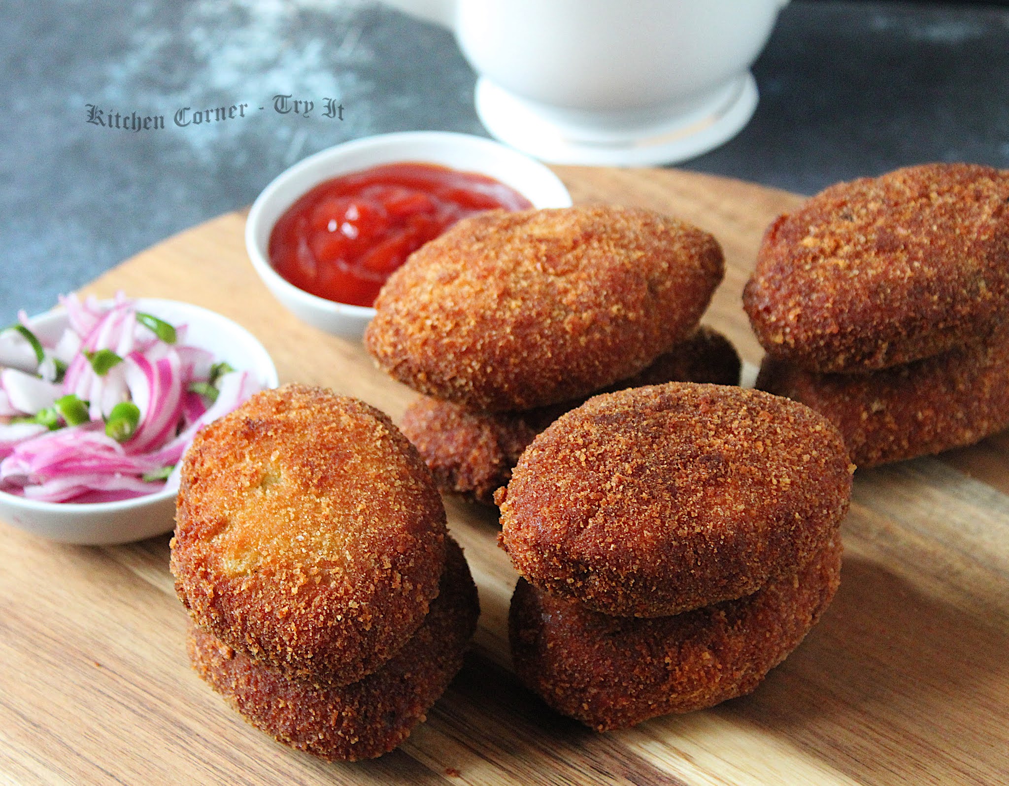 Kerala Beef Cutlet Beef and Koorka/ Chinese Potato Cutlets