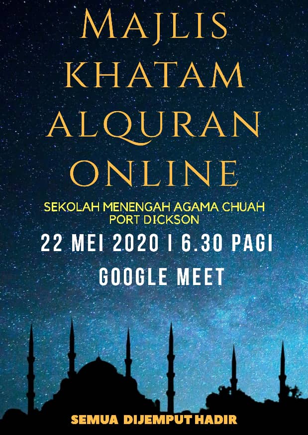 SMR AGAMA CHUAH Majlis Khatam AlQuran 1441H/2020