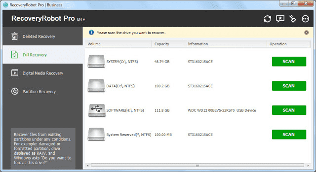 Screenshot RecoveryRobot Pro 1.3.3 Full Version Screenshot RecoveryRobot Pro 1.3.3 Full Version