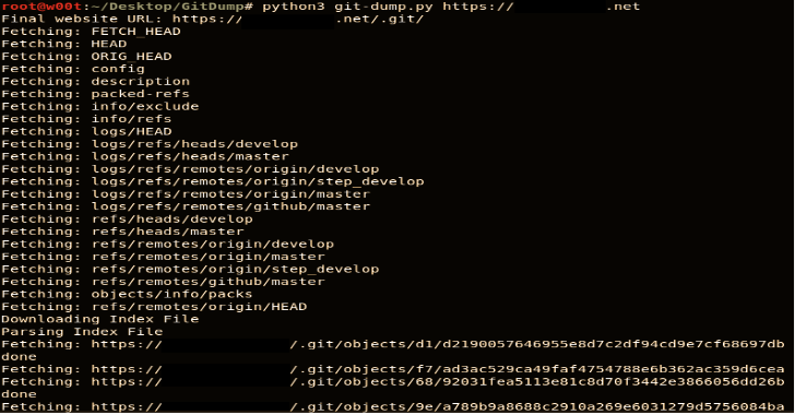 GitDump : A Pentesting Tool That Dumps The Source Code From .Git Even When The Directory Traversal Is Disabled