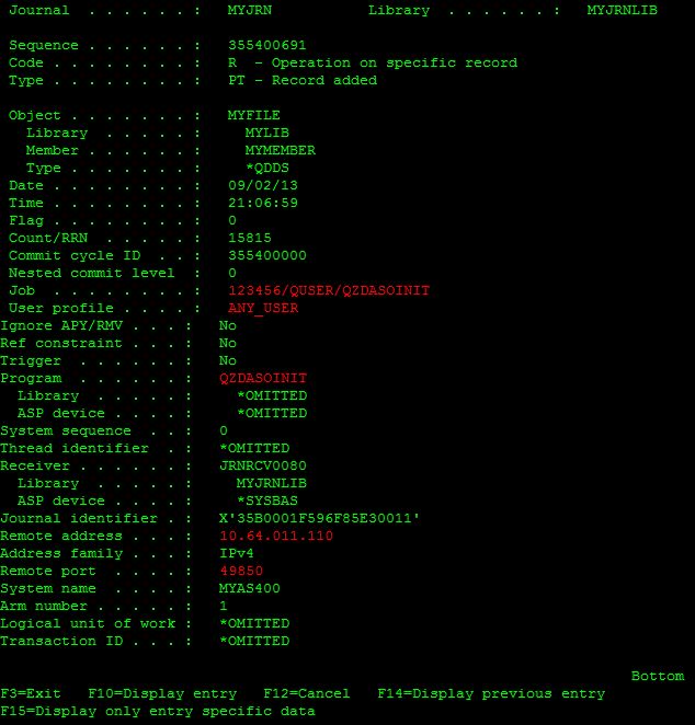 Howto and Tools for AS/400 iSeries IBMi Entradas de diario para tablas (3)