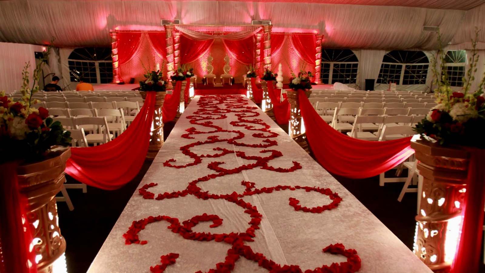 Wedding Themes Red Monteri Decoration
