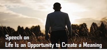 Speech about reality of life picture