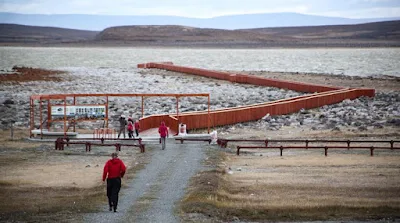 Stromatolites Park, near Porvenir, Chile.