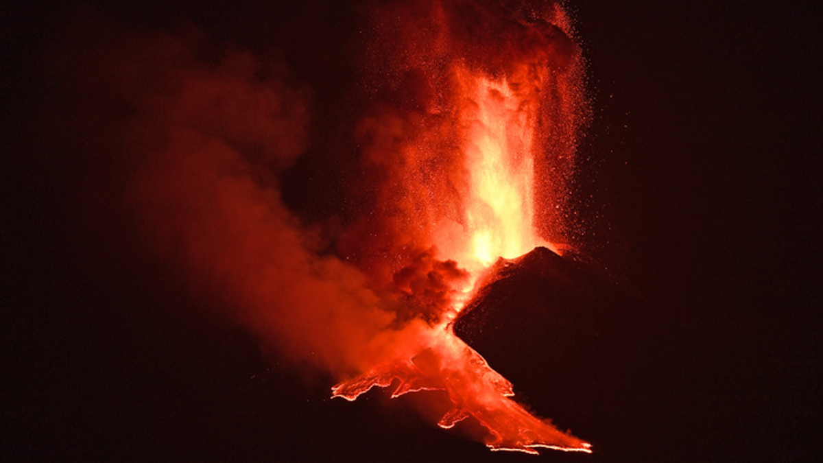 nuova eruzione dell'Etna