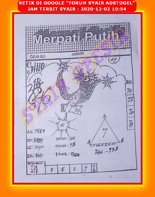 1 New Message) Kode Syair Singapore 2 Desember 2020 - Forum Syair Togel  Hongkong Singapura Sydney