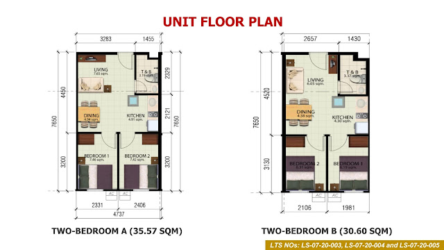 2 Bedroom A | 2 Bedroom B Unit Floor Plan