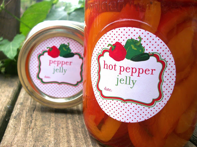 hot pepper jelly canning label 