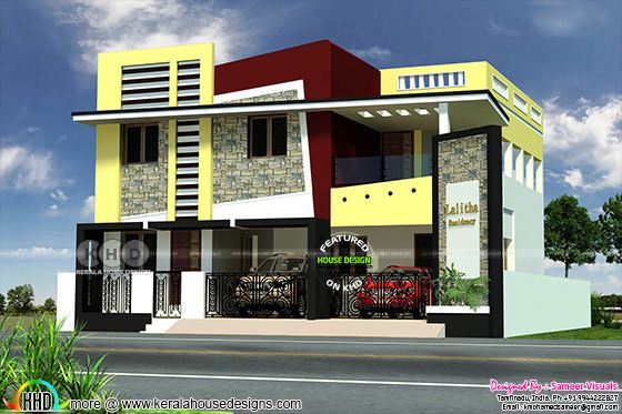 2850 square feet Tamilnadu style modern house