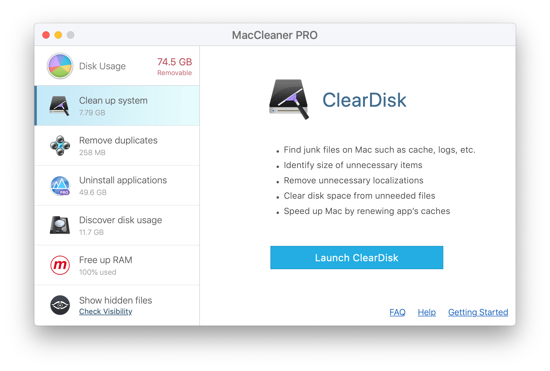 maccleaner startup