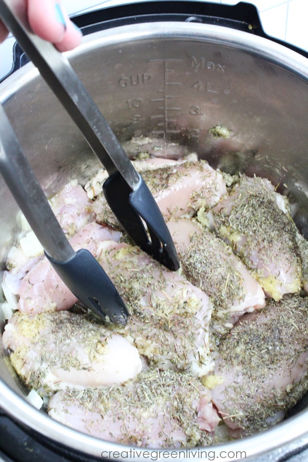 how to make garlic and herb coated chicken thighs in instant pot