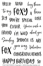 Foxy Sentiments Stamp Set