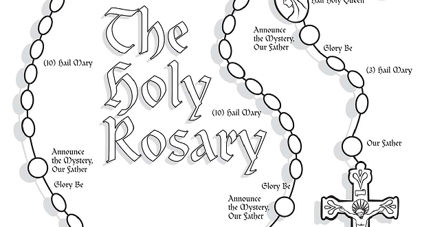 Free Printable Rosary Coloring - Childmysteries Of The Rosary Coloring Pages For Kids 