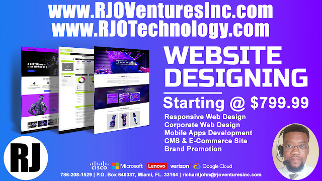 Website Design Services; Web Development Services. (www.RJOTechnology.com)