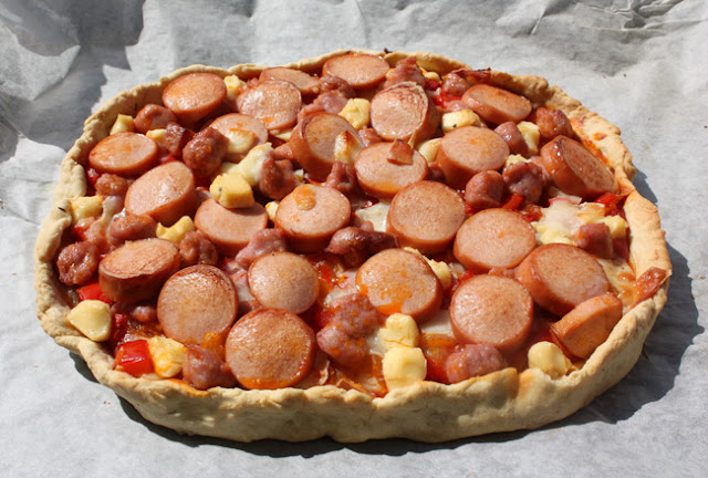  tarta de salchichas y verduras 