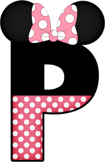 Abecedario a lo Minnie en Rosa con Lunares Blancos. Minnie Style in Pink Alphabet.